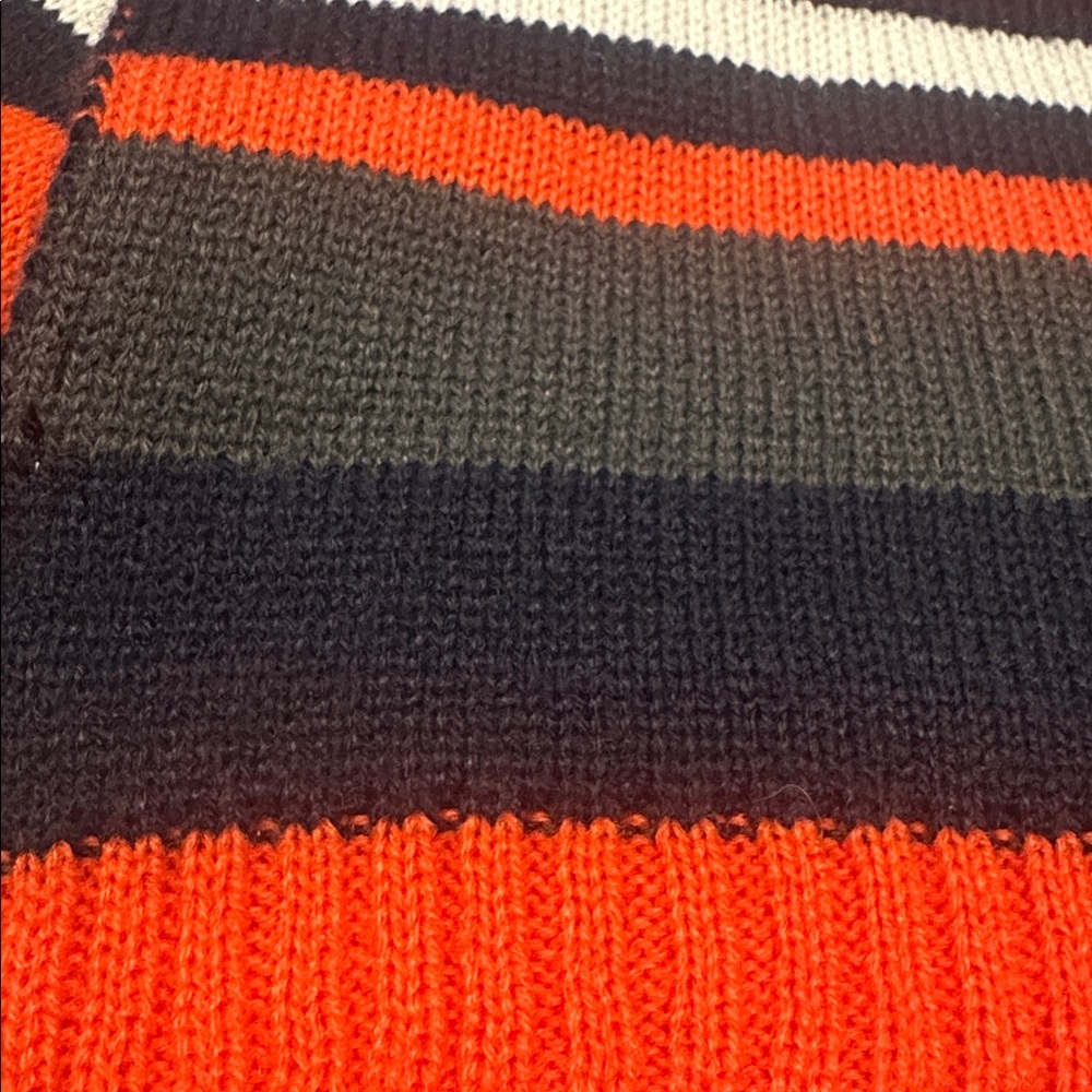 Striped Knit Scarf in Orange, Black, and White WARM Denver Broncos NWOT. - Picture 3 of 3